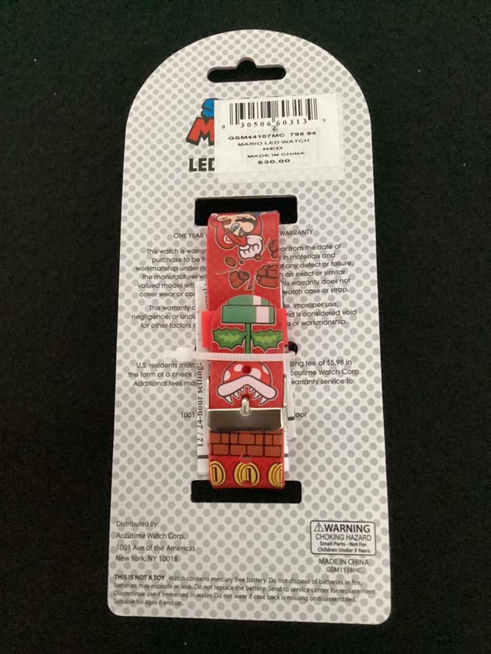 NWT Super Mario Red Kids LED Watch - Picture 7 of 7